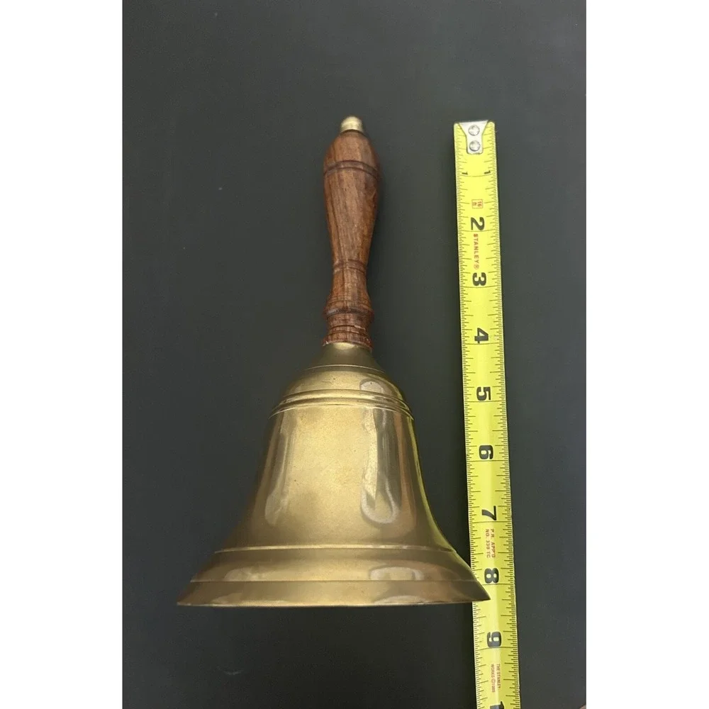 Vintage‎ Captain's Bell Solid Brass Nautical Ship Bell w/ Clapper Marine Decor